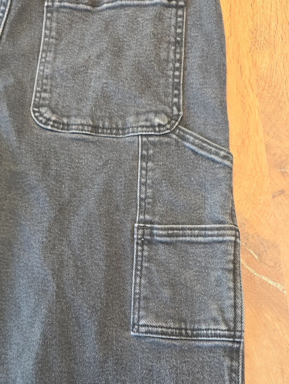 Hollister Baggy Carpenter Jeans Mens 30x32 Black Utility Wide Leg Denim - Picture 4 of 10